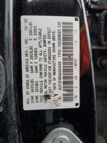 1HGCP2F88AA044648 - 2010 HONDA ACCORD EXL BLACK photo 13