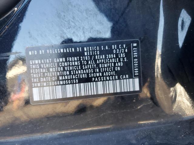 3VW7M7BU6RM050159 - 2024 VOLKSWAGEN JETTA SE BLACK photo 13