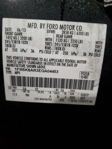 1FM5K8AR3EGA04453 - 2014 FORD EXPLORER POLICE INTERCEPTOR 黑色 照片 13