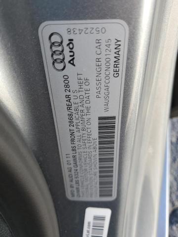 WAUSGAFC0CN001245 - 2012 AUDI A7 PRESTIGE ვერცხლისფერი ფოტო 12