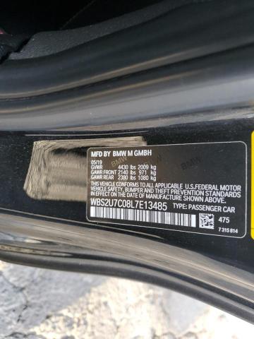 WBS2U7C08L7E13485 - 2020 BMW M2 COMPETITION BLACK photo 12