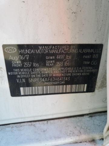 5NPE34AF6JH641343 - 2018 HYUNDAI SONATA SPORT თეთრი ფოტო 12