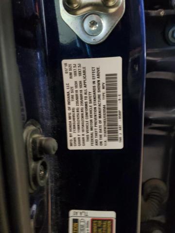 7FARW2H83JE020584 - 2018 HONDA CR-V EXL BLUE photo 13