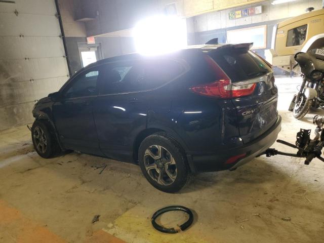 7FARW2H83JE020584 - 2018 HONDA CR-V EXL BLUE photo 2