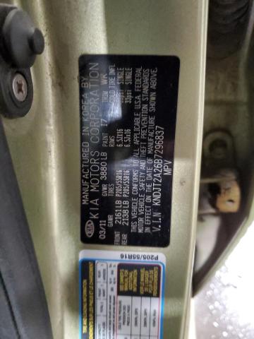 KNDJT2A26B7296837 - 2011 KIA SOUL + GREEN photo 13