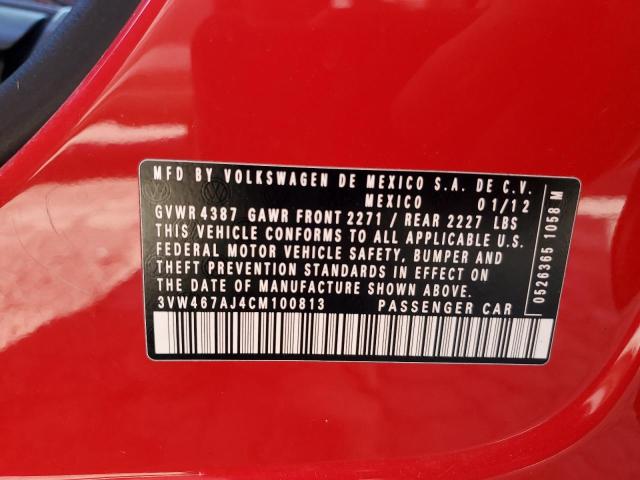3VW467AJ4CM100813 - 2012 VOLKSWAGEN JETTA GLI RED photo 12