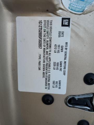 1G1ZT52885F302857 - 2005 CHEVROLET MALIBU LS 金色 照片 12