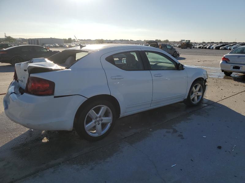 1C3CDZCB8DN608655 - 2013 DODGE AVENGER SXT Biały zdjęcie 3