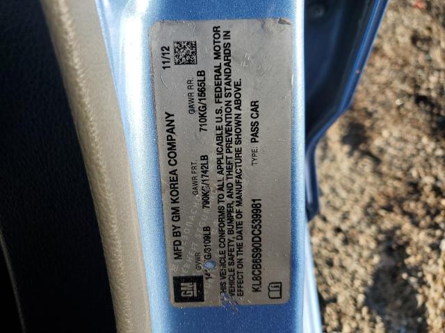 KL8CB6S90DC539981 - 2013 CHEVROLET SPARK LS 蓝色 照片 12