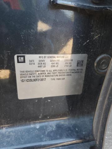 1G11C5SL9EF213817 - 2014 CHEVROLET MALIBU 1LT BLACK photo 12