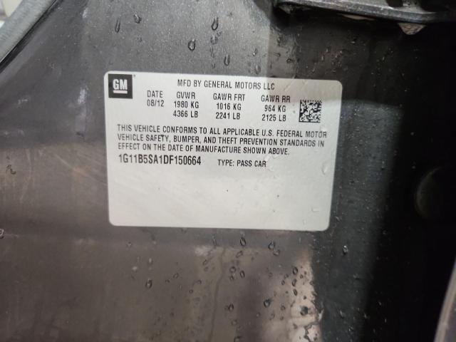 1G11B5SA1DF150664 - 2013 CHEVROLET MALIBU LS Grau Foto 12