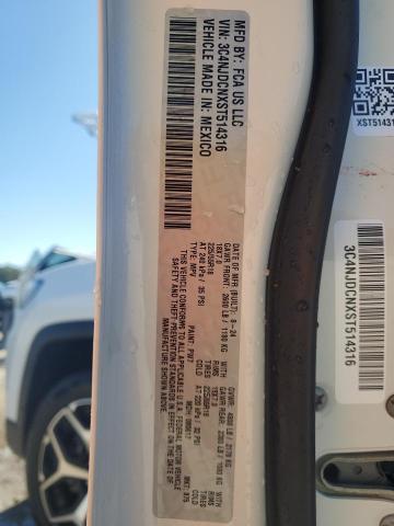 3C4NJDCNXST514316 - 2025 JEEP COMPASS LIMITED Білий фото 13