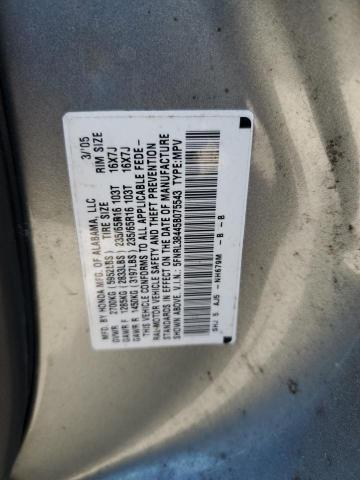 5FNRL38445B075543 - 2005 HONDA ODYSSEY EX SILVER photo 12