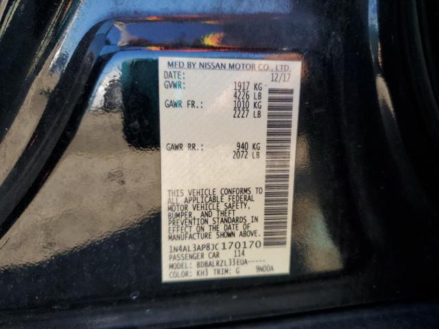 1N4AL3AP8JC170170 - 2018 NISSAN ALTIMA 2.5 Черный фото 12