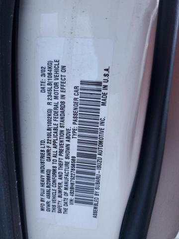 4S3BH675227656569 - 2002 SUBARU LEGACY OUTBACK AWP 白色 照片 13