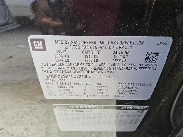 LRBFX2SA1LD231007 - 2020 BUICK ENVISION ESSENCE أسود صورة 13