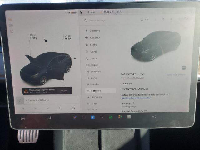 7SAYGDEF6NF325458 - 2022 TESLA MODEL Y 石墨色 照片 9