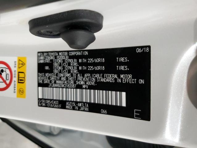 JTJBARBZXK2182087 - 2019 LEXUS NX 300 BASE თეთრი ფოტო 13