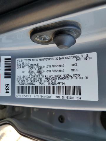 3TMDZ5BNXJM039822 - 2018 TOYOTA TACOMA DOUBLE CAB Gümüş foto 12