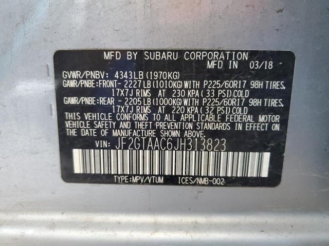 JF2GTAAC6JH313823 - 2018 SUBARU CROSSTREK Күміс фото 14