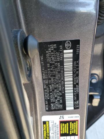 4T1G11BK3NU058423 - 2022 TOYOTA CAMRY SE 灰色 照片 13