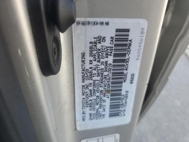 4T1BE32K53U713219 - 2003 TOYOTA CAMRY LE SILVER photo 12