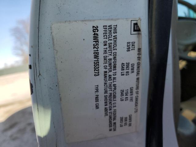 2G4WF5218W1553273 - 1998 BUICK REGAL GS WHITE photo 13
