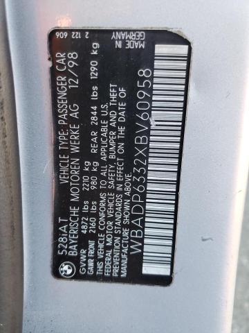WBADP6332XBV60958 - 1999 BMW 528 IT AUTOMATIC Silber Foto 13