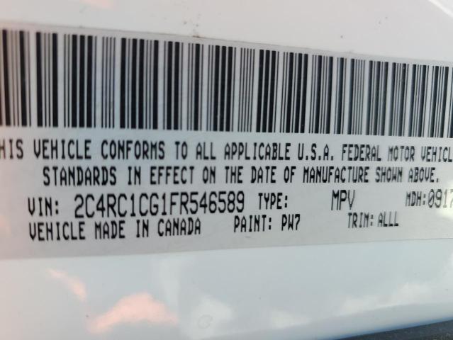 2C4RC1CG1FR546589 - 2015 CHRYSLER TOWN & COU TOURING L WHITE photo 14