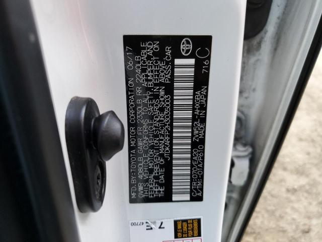 JTDKARFP2H3035003 - 2017 TOYOTA PRIUS PRIM 白色 照片 13