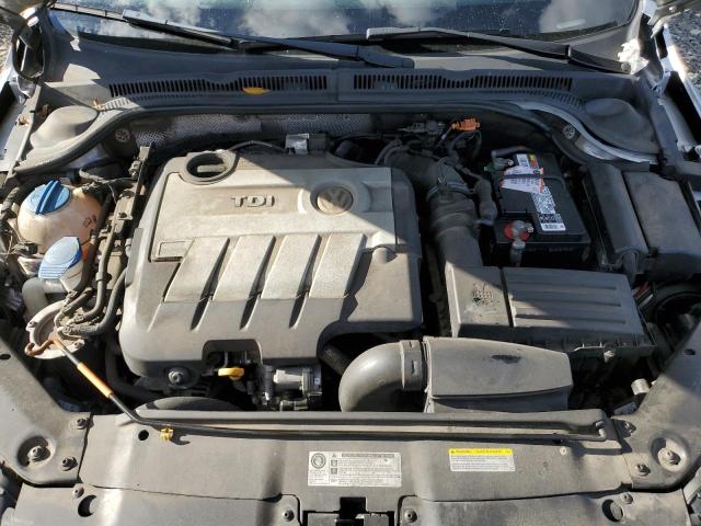 3VWLL7AJ8EM260393 - 2014 VOLKSWAGEN JETTA TDI SILVER photo 11