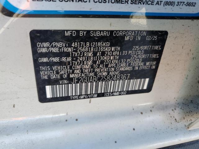 JF2GUABC2S8248367 - 2025 SUBARU CROSSTREK 白色 照片 13