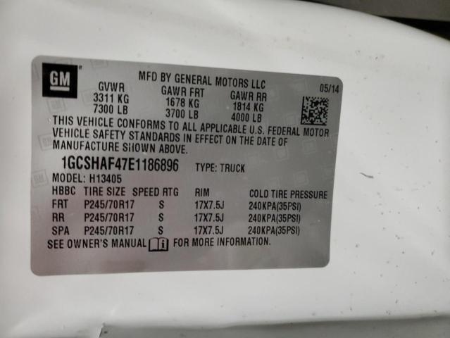 1GCSHAF47E1186896 - 2014 CHEVROLET EXPRESS WHITE photo 13