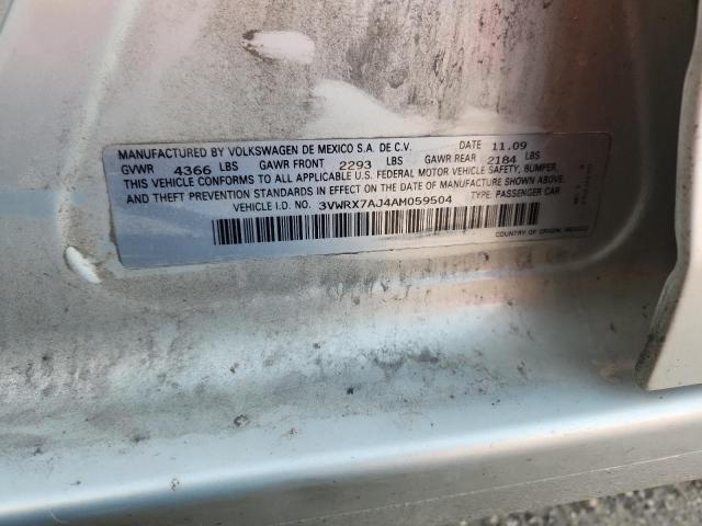 3VWRX7AJ4AM059504 - 2010 VOLKSWAGEN JETTA SE SILVER photo 12
