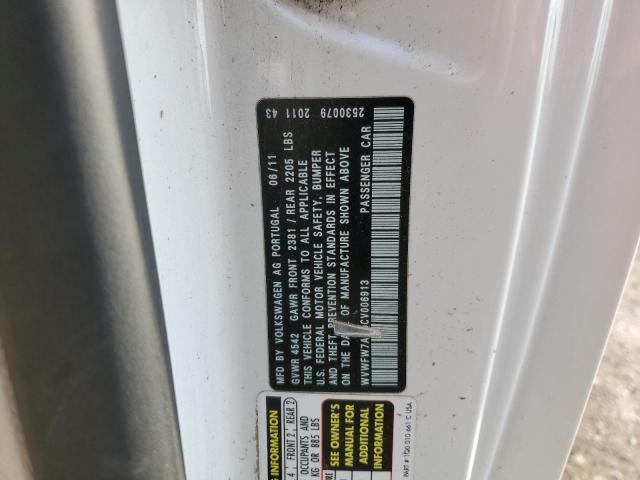 WVWFW7AH0CV006913 - 2012 VOLKSWAGEN EOS LUX 白色 照片 12