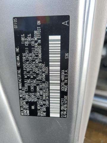 5TBRT34195S472052 - 2005 TOYOTA TUNDRA ACCESS CAB SR5 SILVER photo 12