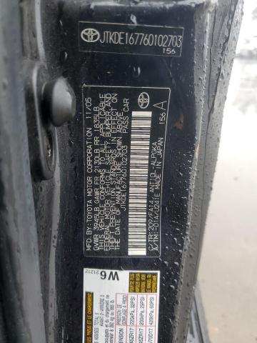 JTKDE167760102703 - 2006 TOYOTA SCION TC ნაცრისფერი ფოტო 12