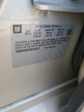 1G6AX5SX7E0197217 - 2014 CADILLAC CTS LUXURY COLLECTION BEIGE photo 12