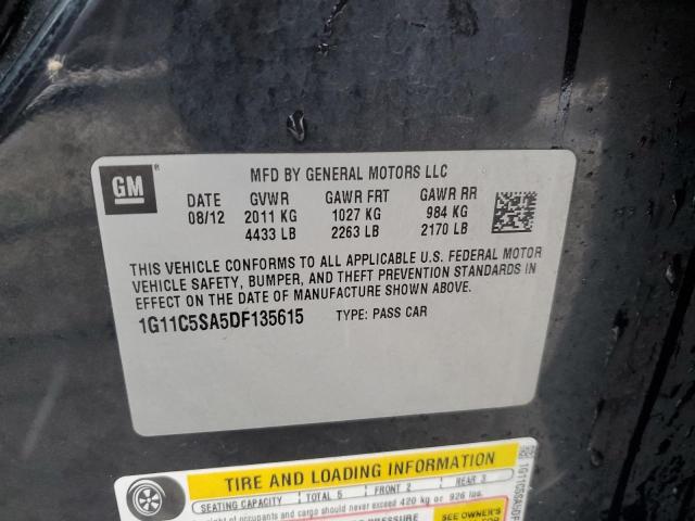 1G11C5SA5DF135615 - 2013 CHEVROLET MALIBU 1LT 黑色 照片 13