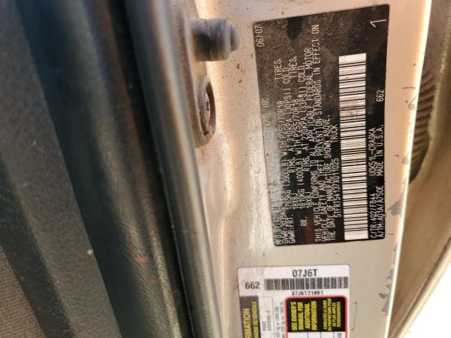 5TFRT54137X011025 - 2007 TOYOTA TUNDRA DOUBLE CAB SR5 CREAM photo 12