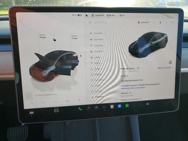 7SAYGDED6SA377714 - 2025 TESLA MODEL Y GRAY photo 9