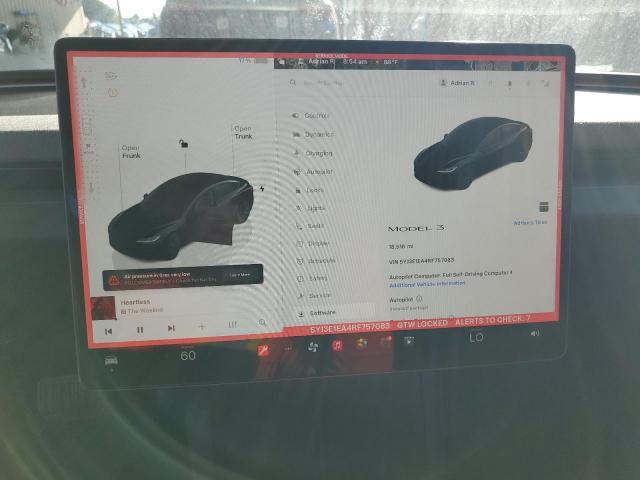 5YJ3E1EA4RF757083 - 2024 TESLA MODEL 3 Siyah fotoğraf 9