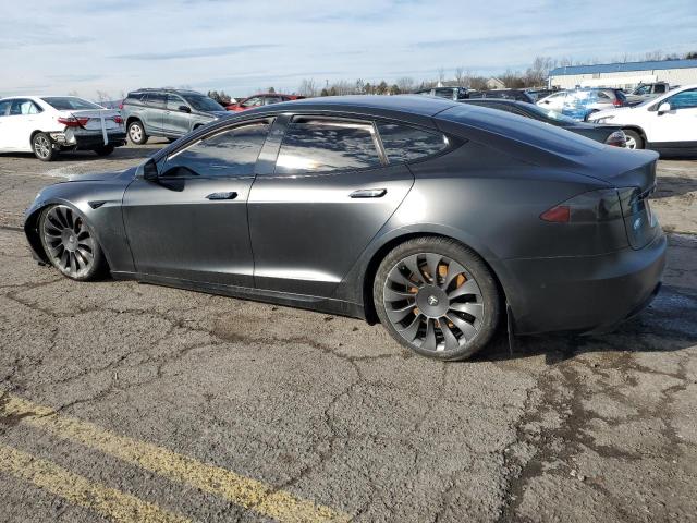 5YJSA1E50MF436712 - 2021 TESLA MODEL S BLACK photo 2