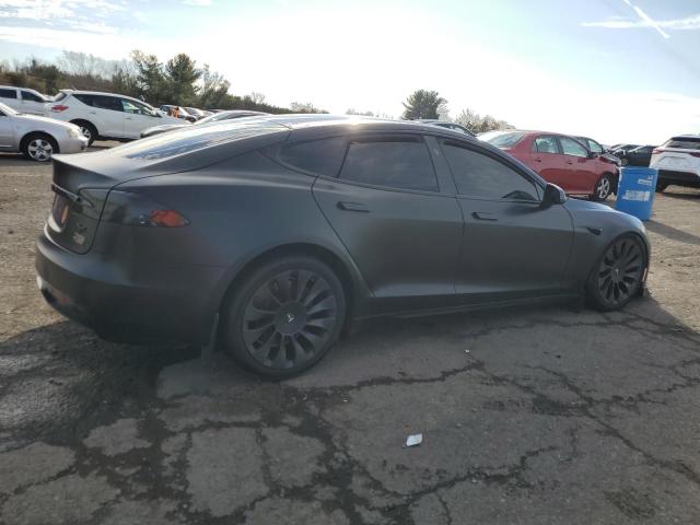5YJSA1E50MF436712 - 2021 TESLA MODEL S BLACK photo 3