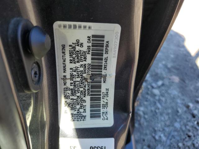 1NXBU4EEXAZ370502 - 2010 TOYOTA COROLLA BASE GRAY photo 12