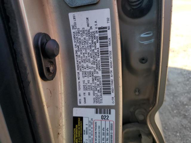 5TEJU62N96Z309737 - 2006 TOYOTA TACOMA DOUBLE CAB PRERUNNER GOLD photo 13