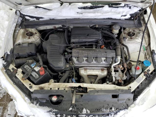 1HGEM22124L002849 - 2004 HONDA CIVIC DX VP თეთრი ფოტო 11