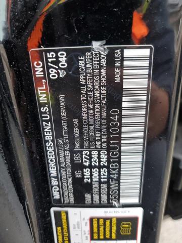 55SWF4KB1GU110340 - 2016 MERCEDES-BENZ C 300 4MATIC BLACK photo 12