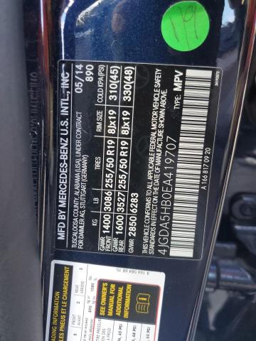 4JGDA5HB0EA419707 - 2014 MERCEDES-BENZ ML 350 4MATIC BLUE photo 13