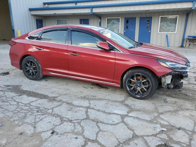 5NPE34AB0JH701517 - 2018 HYUNDAI SONATA SPORT Rojo foto 4